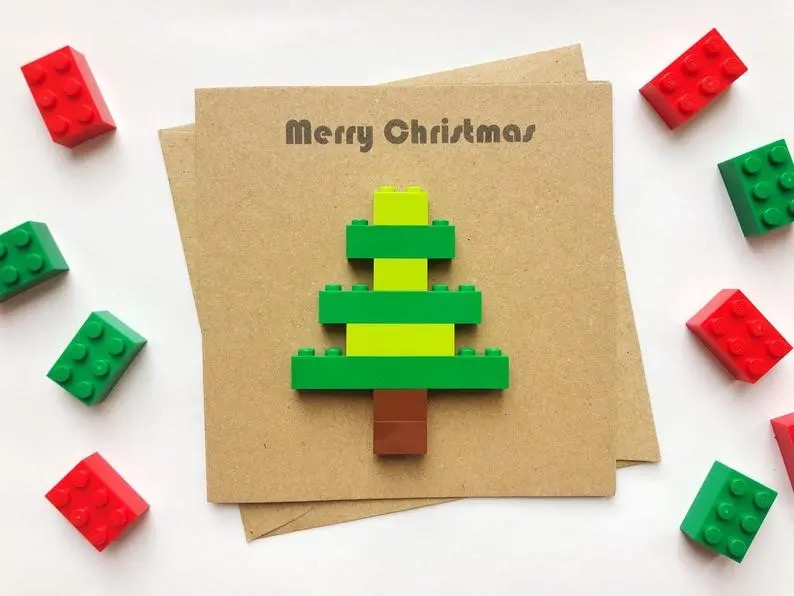 Christmas Tree Lego Card